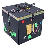 Caja de Regalo Álbum de Fotos Hecho a Mano, Aniversario Romántico Álbum de Fotos Creativo, DIY Álbum de Fotos Scrapbook Caja como Regalo de Cumpleaños y Caja de Sorpresa sobre el Amor Abierto