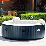 INTEX PureSpa - Bulles y LED (6 plazas, 216 x 71 cm), color azul marino