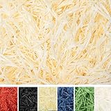 Virutas de Papel para Regalos Papel Triturado de Rafia Papel Tisú Triturado Relleno para Cajas Regalos 100 Gramos para Decoración de Fiestas Rellenar Cesta de Regalo (Amarillo claro)
