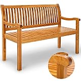 tillvex Banco de Madera para Jardín | Robusto Asiento de Exterior 2 Plazas | hasta 320 kg de Carga | Banco para Porche, Terraza, Balcón