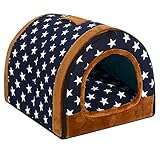 SimidunEUR Cama Perro Gato Interior, Casa Mascota, Caseta Lavable Plegable Portátil, Cueva de Viaje para Perros Medianos Pequeños y Gatos，Color 4,S (35 * 28 * 26CM)