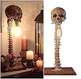 Lámpara de Escritorio de Cráneo de Halloween, Lámpara de Calavera LED 3D, luz de Esqueleto de Horror de Halloween, Decoración de la Estatua de la Lámpara de Mesa, Lámpara de Esqueleto (1 lámpara)