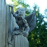 Gárgola - Colgador para decoración de pared gótica al aire libre para jardín, estatua de jardín, gárgola de escalada gótica, escultura al aire libre y estatua para patio, porche, valla, jardín