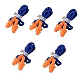 Yizhet 5 pars Tapones para Los Oídos con Cordón,arbol Soft Seguridad suave silicona Tapones auditivos Muffs Proteccion - Reutilizable , azul-naranja