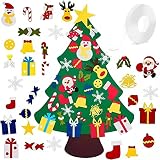 Ptsaying El árbol de Navidad del Fieltro de los 3.3FT DIY Ornamentos 30pc Regalos Colgantes de Navidad de la Pared para Las Decoraciones de la Navidad
