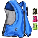 Khroom Chaleco de natación para Adulto | Pesa Solo 400 Gramos | Ayuda a la flotabilidad para Snorkel, Kayak y Sup | Chaleco Salvavidas Adulto | Equipo de Snorkel (Azul)