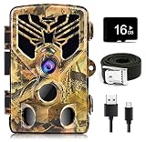 Cámara de Caza 24MP 2.7K HD Camara Fototrampeo de Caza Nocturna 940nm sin Brillo 36pcs IR LED 0.2s de Tiempo Activación Impermeable IP66 Cámara de Monitoreo de Vida Silvestre