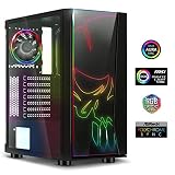 Spirit Of Gamer - Ghost One - PC Gamer ATX/Caja Matx - Frente Y Pared De Vidrio Templado - 1 Ventilador LED RGB 120mm - LED RGB : 60 Modos - Compatible con Aura/MSI Mystic/ASROCK (Ghost One)