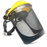 Careta Desbrozadora Motosierra Regulable Malla Reforzada Protector Facial Metálica con Refuerzo Inferior Anti Arrugamiento