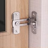 Pasador de cerrojo de puerta, 90 grados Ángulo recto Pasador de cerrojo Pasador de doblado Perno de hebilla Perno de bloqueo de corredera con tornillos para puertas y ventanas