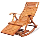 Tumbona Plegable Silla Mecedora Sillón Reposabrazos Respaldo Silla para Playa Jardín Sala de Estar Riverside Seaside Holiday Nap Reclinable