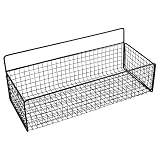 Estantes Cesta para Ducha, Negro Cestas de almacenamiento de metal Estante de Almacenamiento de Baño Sin Perforación Adhesivo Organizador de Carrito de Ducha Montado en Pared Canasta