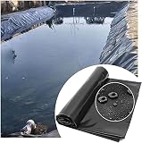 Duradero Revestimiento de Piscina Negro, Liner Del Estanque De Goma, Piel De Estanque De PVC De Alta Densidad De 0,4 Mm, Resistencia Al Desgarro A Prueba De Agua, Para Koi Es(Size:6x6m,Color:Negro)