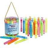 KreativeKraft Pomperos para Niños, Pack de 40 Varitas Pompas de Jabon, Juguetes para Niños Exterior Interior, Tubos para Crear Burbujas de Jabon, Regalos para Niños y Niñas