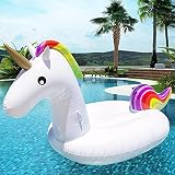 Dracarys Juguete Hinchable Flotante Gigante del Unicornio Piscina Cama Flotante Unicornio General y Adulto y Anillo de la natación del niño y Silla de la recreación del Agua (msdium)