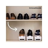 InnovaGoods Organizador de Zapatos Regulable Shoe Rack (6 Pares), Blanco, Unitalla