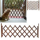 KX-YF Niños Chaqueta Impermeable Valla de Madera Plegable Puerta del bebé protección de la Seguridad del Perro casero Barrera Permanente Puerta marrón Chubasquero (Color : Brown, Size : L)