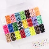 Vaessen Creative Beads, Mezcla de 24 Colores, Set de 5000 Piezas en un Caja de Almacenamiento, Perfecta para Manualidades DIY para Niños, Creación de Joyas y Decoraciones Hechas en Casa, 5 mm