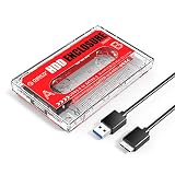 ORICO Caja Externa Disco Duro 2.5'' Cinta-retro-transparente Carcasa Disco Duro Externo USB 3.0 a SATA 3.0 con UASP para HDD o SSD SATA I II III de 2.5 Pulgadas y 7-9.5 mm de hasta 6TB (2580U3)