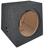 AERZETIX - C52241 - Caja vacía para subwoofer - Carcasa de Altavoz vacía - 300mm 30l MDF Universal - diámetro de Apertura 282 mm - Tela Gris/Negra - para el Maletero del Coche/Auto
