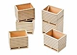 Kids Globe 610611 - Paquete de 6 Cajas de Madera a Escala 1:32