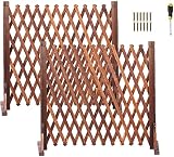 uyoyous 2 unidades de enrejado de madera, valla extensible para perros, valla de jardín, protección para animales, rejilla de escalada ampliable para plantas, 160 x 70 cm