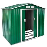 TecTake Cobertizo caseta de jardín metálica de Metal Invernadero almacén | + fundación Modelos (Tipo 1 | Verde | no. 402182)