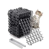 Pinenuts 12 hojas de felpudo de gato con puntas, repelente de pinchos, antipinchos, anti gato tiras para valla de jardín interior y exterior, incluye 4 clavos
