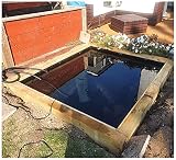 Forros para Estanques Revestimiento para Estanques de Peces Resistente a la Rotura de Membrana 2X2m Lonas Impermeables de estanque prefabricado grande Fuentes de Cor(Size:6x6M(19.7x19.7ft) ,Color:20S)
