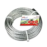 BriTools M86112G Cable acero galvanizado, 4 mm, Set de 10 Piezas