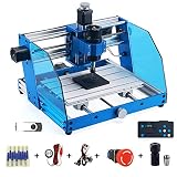Mostics, CNC 3018 PRO MAX,Estructura metálica,Husillo de 200w 12000RPM,Motor paso a paso actualizado, con finales de carrera, parada de emergencia y sonda Z