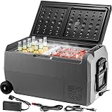 Nevera Portátil Eléctrica 36 L 12/24 V Refrigerador Portátil del Automóvil -20 ? ~ 10 ? Nevera de Coche Eléctrica con Batería de Coche de 3 Niveles Modo Dual con Panel de Control LCD Camping
