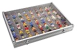 SAFE Vitrina de aluminio con 45 espacios. Ideal para colecciones y almacenamiento de Lego, Mineral, Fósil o Figurines.