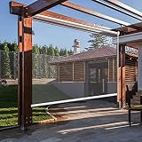 Jcnfa-Persianas enrollables y estores Estor Enrollable Persiana,Pérgola Al Aire Libre Cortina Enrollable Transparente, 0.8m/1m/1.2m/1.4m/1.5m de Ancho, Persianas Enrollables de Plástic(Size:1.5×2.5m)