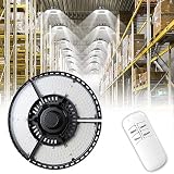 Lámpara Garaje LED, Focos led Interior con 315 LEDS 80W 12000LM Luces de Garaje Industrial Iluminación con 3 Paneles Ajustables 90°, Lámpara Alta Bahía E26/E27 para Garaje, Taller, Fábrica,Almacén