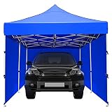 ZDYLM-Y Carport Plegable con Material Impermeable/de protección Solar, Carpa de Garaje portátil con Paredes Laterales, para Almacenamiento,3x4.5m