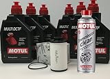 MOTUL Pack Aceite Cajas DSG Multi DCTF 6 litro (G052182A2) + Filtro Original 02E305051 + Transmission Clean 500ml.