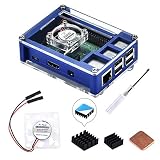 GeeekPi Raspberry Pi 3 B + Caja, Raspberry Pi Caja con ventilador, disipador de calor Raspberry Pi para Raspberry Pi 3 modelo B +, Raspberry Pi 3/2 modelo B