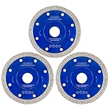 Disco de corte de diamante, 3 piezas para azulejos y gres porcelánico, para amoladora angular (115 mm x 22,23 mm)