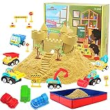 CROSOFMI Arena Magica Niños Playa Juegos Coche de Juguete Caja de Arena Plegable Adecuado para Niños Mayores de 3 Años