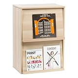 Marca Amazon - Movian CHR-2 Módulo Mueble Mueble 2 nicho con puerta abatible en madera MDF, madera de ingeniería, marrón (roble claro)