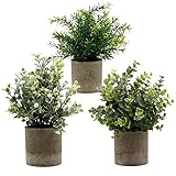 GaoTuo Artificiales Decoración, 3Pcs Plantas Artificiales de Maceta, Mini Artificiales Plastico Decorativas Plantas Falsas con Macetas para El Hogar Oficina Jardín（3#Plantas en macetas）