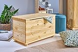 Inter Link EMEL Naturel Cofre de Madera Maciza, Pino, Natural, 47 x 89 x 53 cm