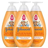 Johnson's Baby Baño de Burbujas para niños, formulado para la piel delicada de los bebés - 3 x 750 ml