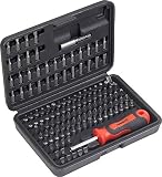 Meister 3385430 - Juego de puntas de destornillador con adaptador (130 piezas, cromo vanadio)
