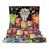 Sour Sweets MEGA Box by Brain Blasterz | Caja de regalo de dulces superácidos: | palo de goma ácido, Brain Breakerz de sabor manzana, fresa, cola y más