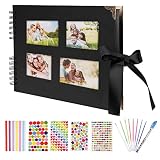 Joyhoop Album Fotos Scrapbook Kit 80 Páginas 30x21cm Dia del Padre Regalos Originales Album de Fotos Para Pegar y Escribir Regalos Hombre Mujer San Valentin Bebe Cumpleaños Aniversario