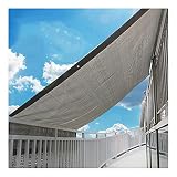 AMSXNOO Toldo Vela de Sombra Rectángulo, Vela de Sombra con Ojales Protección UV Resistente e Impermeable Transpirable para Patio Exteriores Jardín Pergola Decking (Color : Gray, Size : 1x2m)