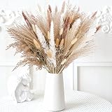 85 Hierba pampeana,Florero Decorativo de Hierba Pampas, decoración del hogar, arreglos de diseño de casa, Plantas secas, Flores secas esponjosas, Estilo Boho Sala de Estar, decoración,43cm