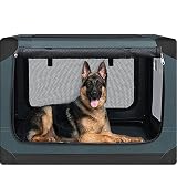 PUPPY KITTY Jaula Plegable para Perros, Caja de Transporte para Perros y Gatos Caja Plegable, Jaula de Transporte de Tela Oxford para Viajes en Coche, 59 * 59 * 83 cm, Verde.